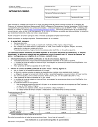 Document preview: Formulario 032-03-0051-37-ENG Informe De Cambio - Virginia (Spanish)