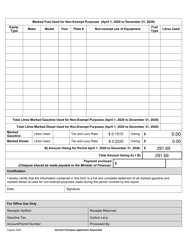 Marked Fuel Gasoline Tax and Carbon Levy Self-declaration - Prince Edward Island, Canada, Page 2