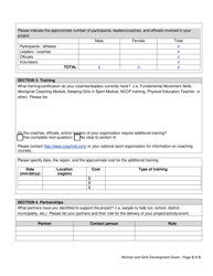 Go Nb Women and Girls Development Grant Application Form - New Brunswick, Canada, Page 3