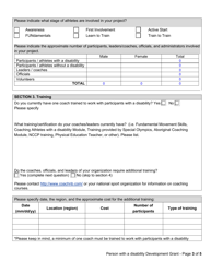 Go Nb Person With a Disability Development Grant Application Form - New Brunswick, Canada, Page 3