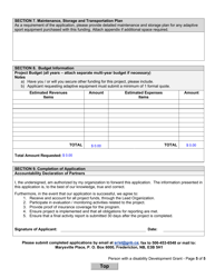 Go Nb Person With a Disability Development Grant Application Form - New Brunswick, Canada, Page 5