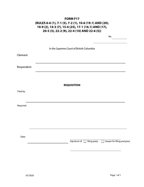 Form 17  Printable Pdf