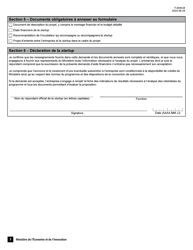 Forme F-0045-B Volet 3B Primo-Adoptants Programme D&#039;aide a L&#039;enterpreneuriat - Soutien Aux Projets D&#039;innovation DES Startups Demande D&#039;aide Financiere - Quebec, Canada (French), Page 3