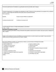 Forme F-NS09 Volet 2 Programme Novascience - Sutien Aux Nouveaux Projets Demande D&#039;aide Financiere - Quebec, Canada (French), Page 4