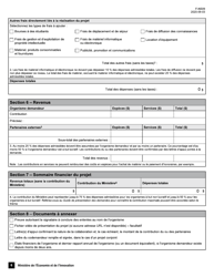 Forme F-NS09 Volet 2 Programme Novascience - Sutien Aux Nouveaux Projets Demande D&#039;aide Financiere - Quebec, Canada (French), Page 6
