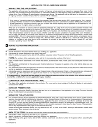Form SJ-797A Application for Release From Seizure - Quebec, Canada, Page 2