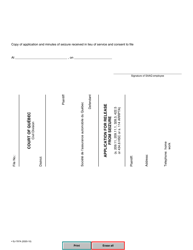Form SJ-797A Application for Release From Seizure - Quebec, Canada, Page 6