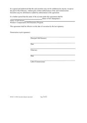 Form LAB400 (WCSI-3) Securities Deposit Agreement - New Hampshire, Page 2