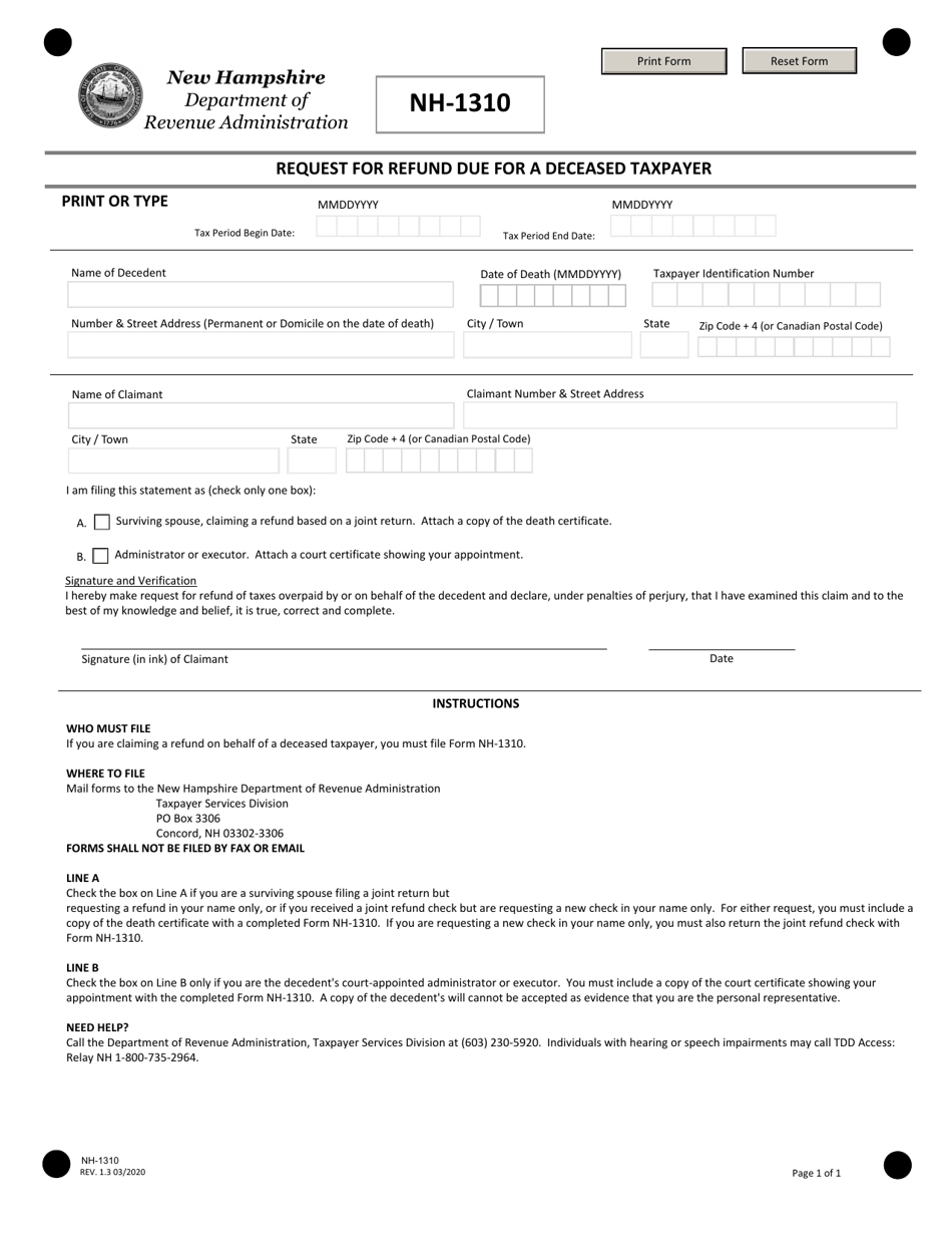 form-nh-1310-download-fillable-pdf-or-fill-online-request-for-refund