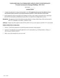 Proration Application to Municipality - Prorated Assessment for Damaged Buildings - New Hampshire, Page 3