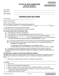 Document preview: Form NHJB-2789-SE Superior Court Bail Order - New Hampshire
