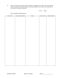 Form 1 (Personal History Disclosure Form 3) &quot;Casino Employee Registration&quot; - New Jersey, Page 16