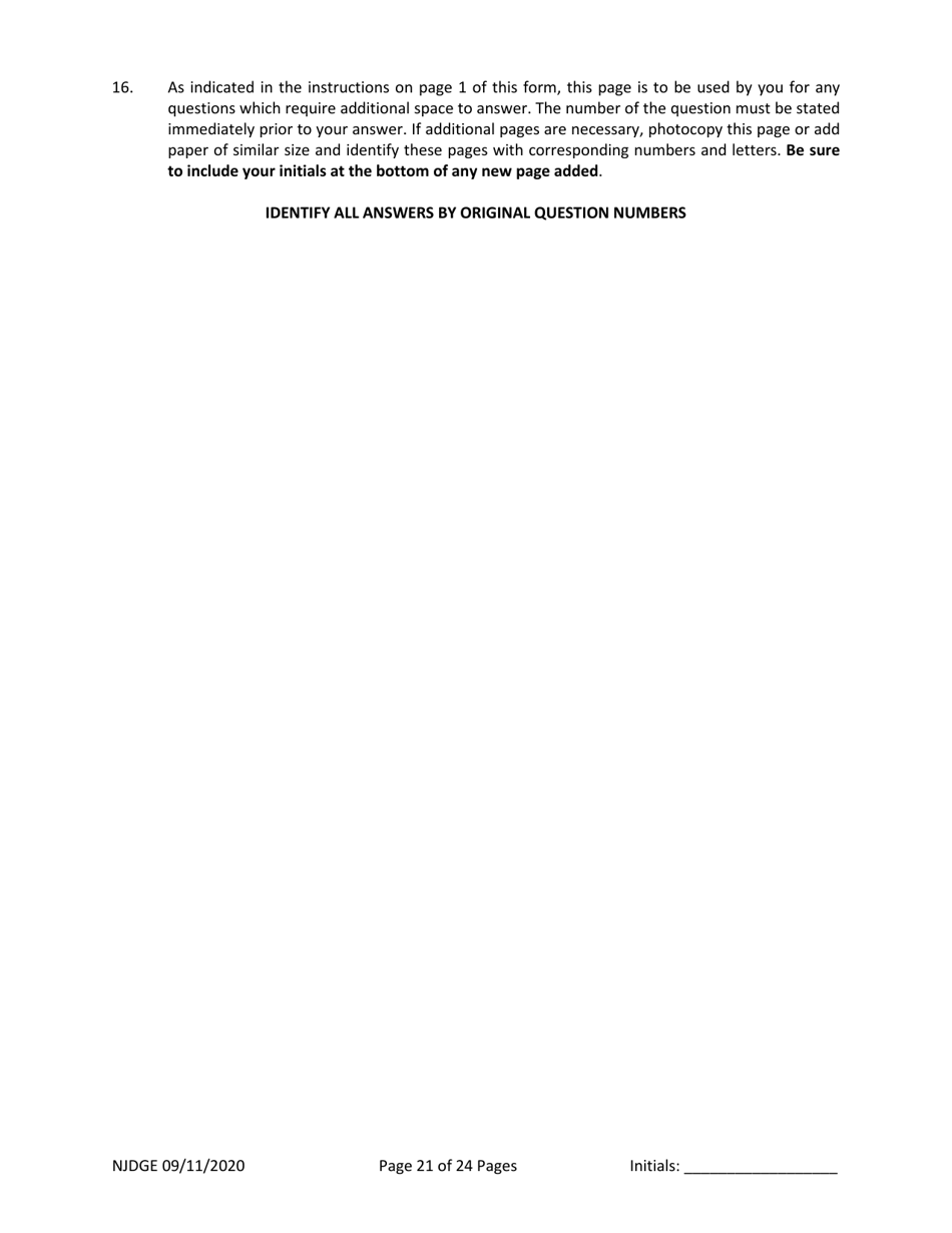 Form 1 (Personal History Disclosure Form 3) Casino Employee Registration - New Jersey, Page 22