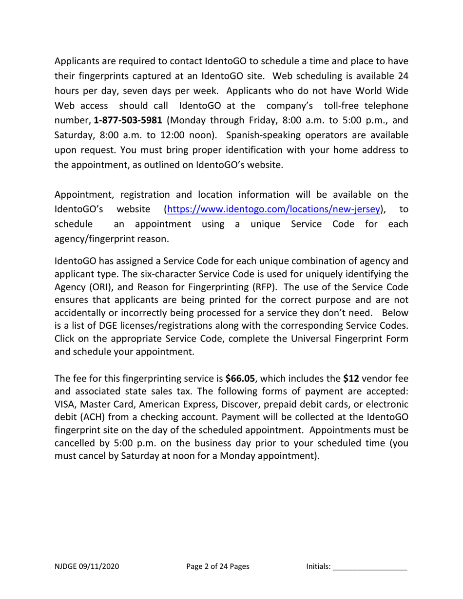 Form 1 (Personal History Disclosure Form 3) Casino Employee Registration - New Jersey, Page 3