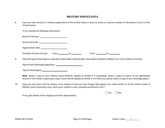 Form 25 (Personal History Disclosure Form 1) Casino Qualifiers - New Jersey, Page 14