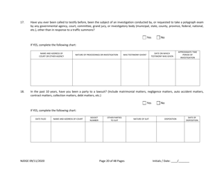 Form 25 (Personal History Disclosure Form 1) Casino Qualifiers - New Jersey, Page 21