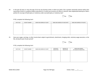 Form 25 (Personal History Disclosure Form 1) Casino Qualifiers - New Jersey, Page 25