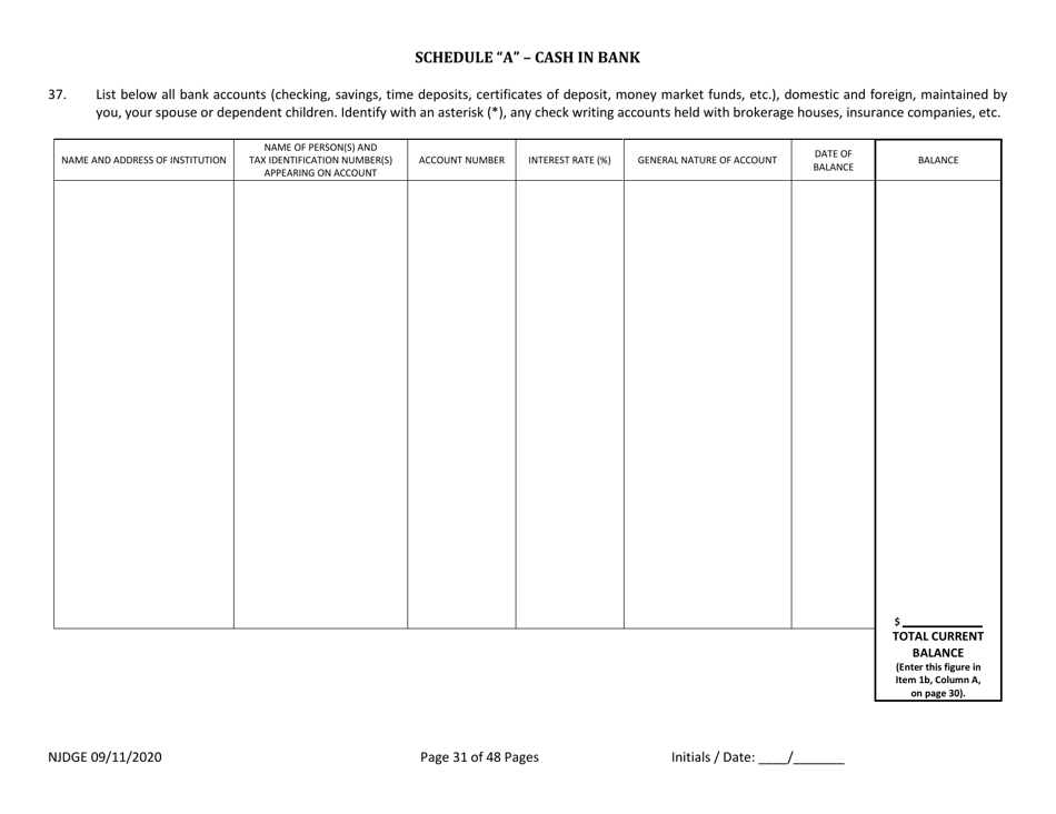 Form 25 (Personal History Disclosure Form 1) Casino Qualifiers - New Jersey, Page 32