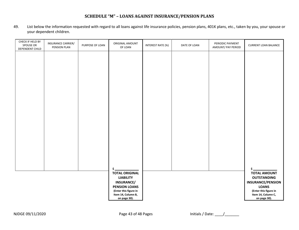 Form 25 (Personal History Disclosure Form 1) Casino Qualifiers - New Jersey, Page 44