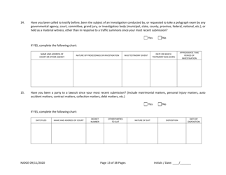Form 22 Personal History Disclosure Resubmission Form - Casino Qualifiers - New Jersey, Page 14
