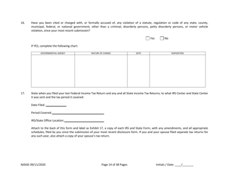 Form 22 Personal History Disclosure Resubmission Form - Casino Qualifiers - New Jersey, Page 15