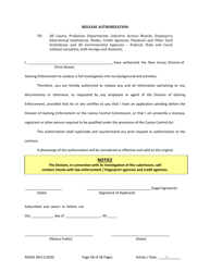 Form 22 Personal History Disclosure Resubmission Form - Casino Qualifiers - New Jersey, Page 39