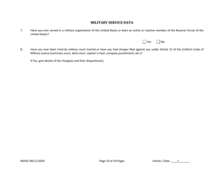 Form 34 (Personal History Disclosure Form 2) Outside Directors of Holding and Intermediary Companies of Casino Service Industry Enterprises - New Jersey, Page 11