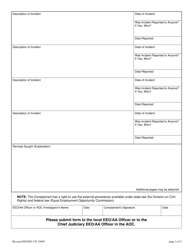Form 10493 EEO Complaint Form: Report of Discrimination, Sexual Harassment, Retaliation - New Jersey, Page 2