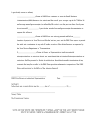 Form A-1147 Dbe Annual Affidavit for Certification - New Mexico, Page 2
