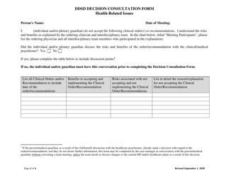 Document preview: Ddsd Decision Consultation Form - New Mexico