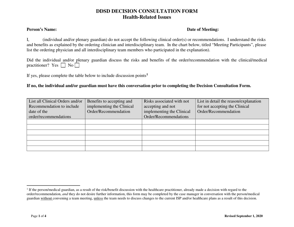 New Mexico Ddsd Decision Consultation Form - Fill Out, Sign Online and ...