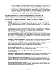 Instructions for Form 232-15 Part 232 Dry Cleaning Facility Compliance Inspection Report - New York, Page 2
