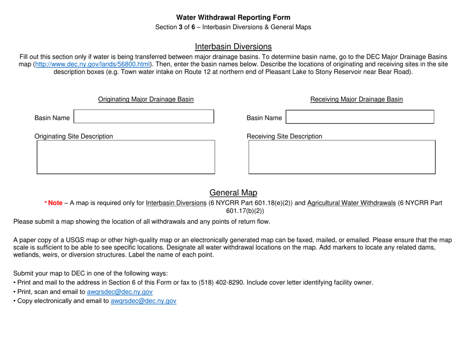 Water Withdrawal Reporting Form - New York, Page 3