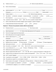 Form LS223I Labor Standards Complaint Form - New York (Italian), Page 4