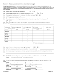 Form LS223I Labor Standards Complaint Form - New York (Italian), Page 6
