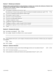Form LS223I Labor Standards Complaint Form - New York (Italian), Page 7
