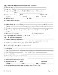 Form LS608.2 Labor Standards Pay Equity Complaint Form Section 194 - New York, Page 2