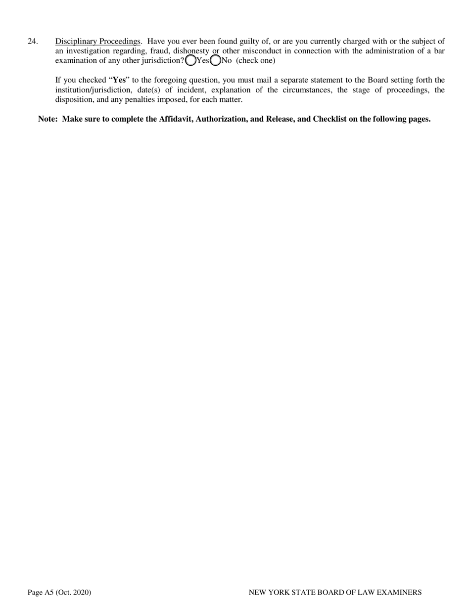 Application for Non-standard Test Accommodations (Nta) - New York, Page 5