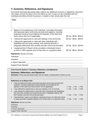 Peer/In-Reach Form A North Carolina Transitions to Community Living Initiative Informed Decision-Making Tool - North Carolina, Page 7