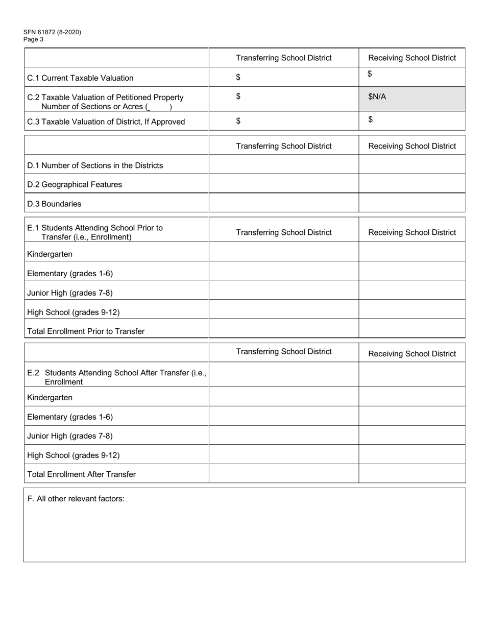 Form SFN61872 Informational Sheet for Voluntary Transfer of Property - North Dakota, Page 3