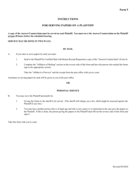 Form 5 Affidavit of Mailing/Personal Service - Answer/Counterclaim - North Dakota, Page 2