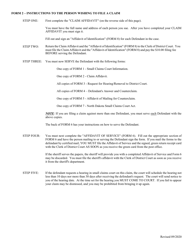 Form 2 Claim Affidavit - North Dakota, Page 2