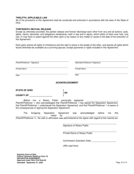 Uniform Domestic Relations Form 19 Separation Agreement - Ohio, Page 13