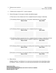 Uniform Domestic Relations Form 17 Petition for Dissolution of Marriage and Waiver of Service of Summons - Ohio, Page 2