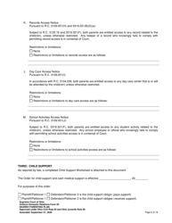 Uniform Domestic Relations Form 20 Shared Parenting Plan - Ohio, Page 6