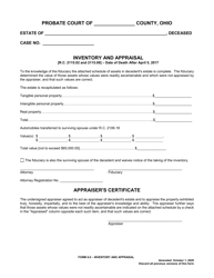 Document preview: Form 6.0 Inventory and Appraisal - Ohio