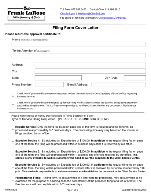 Form 543B  Printable Pdf