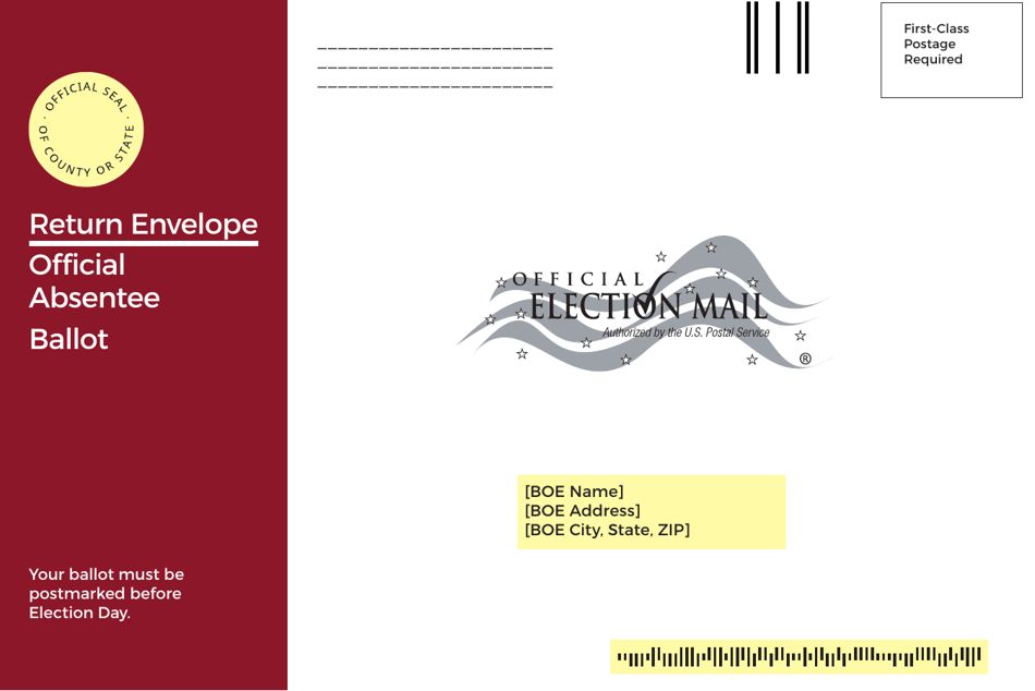 Form 12-F Return Envelope - Absentee Voter Ballot - Ohio, Page 1