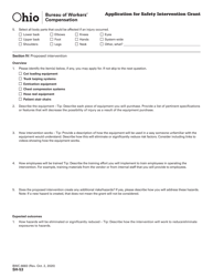 Form SH-53 (BWC-6683) Application for Safety Intervention Grant - Ohio, Page 4