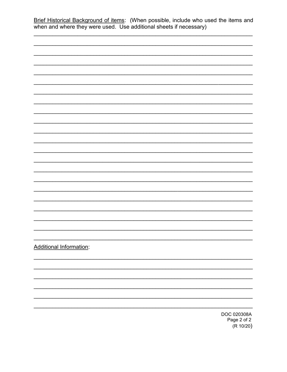 Form OP-020308A Donor Gift Form - Oklahoma, Page 2